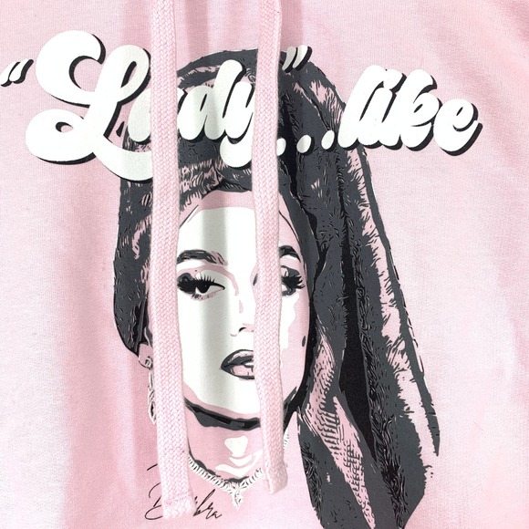 Johnny Ross Sweatshirt Unisex M Barbra Lady Like Pullover Hoodie Pink NWOT - Picture 5 of 6